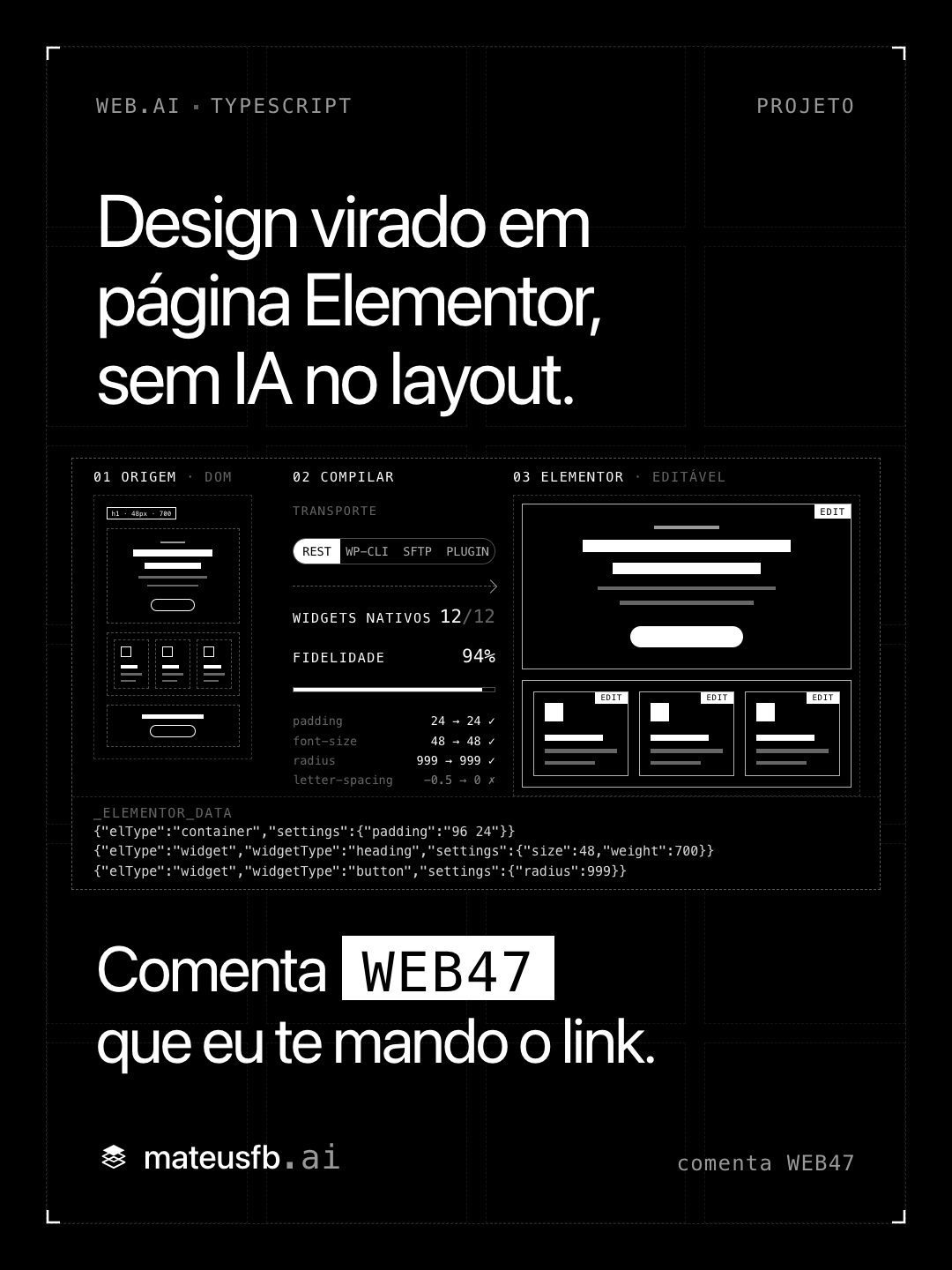peça única do carrossel do web.ai
